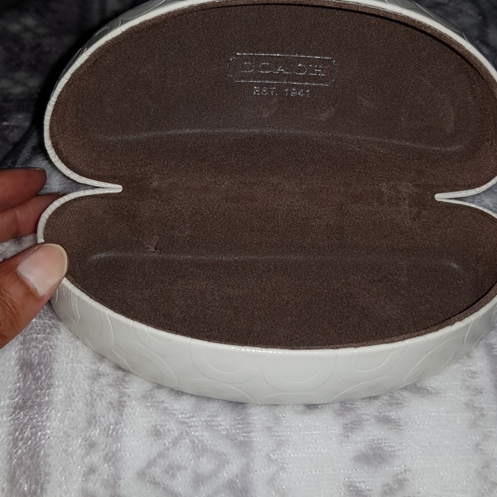 Original white Coach glasses case